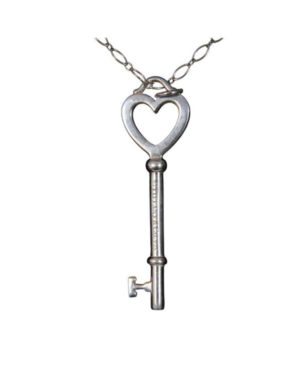 Tiffany & Co Tiffany Heart Key in Silver Pendant Necklace